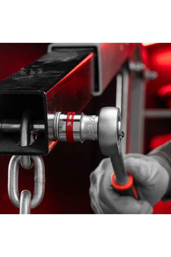 Головка торцевая, 22 мм, шестигранная, CrV, под квадрат 1/2, хромированная Matrix