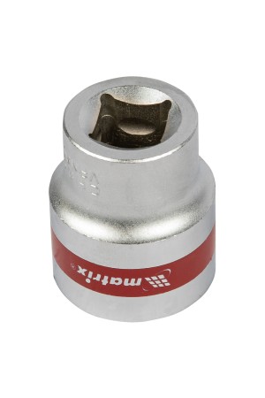 Головка торцевая, 24 мм, шестигранная, CrV, под квадрат 1/2, хромированная Matrix