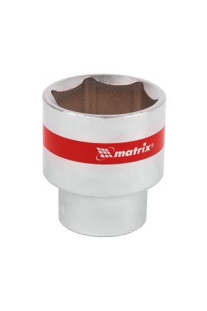 Головка торцевая, 30 мм, шестигранная, CrV, под квадрат 1/2, хромированная Matrix