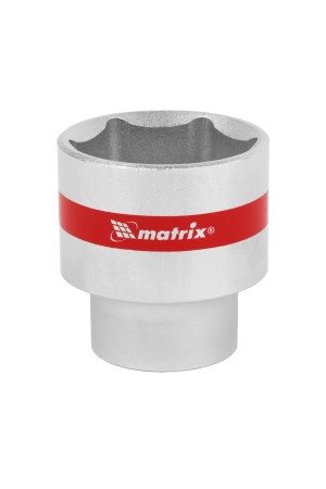 Головка торцевая, 32 мм, шестигранная, CrV, под квадрат 1/2, хромированная Matrix