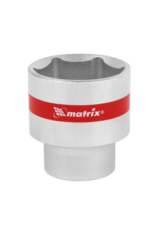 Головка торцевая, 32 мм, шестигранная, CrV, под квадрат 1/2, хромированная Matrix