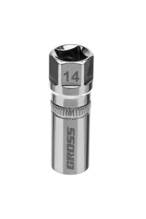 Головка торцевая свечная, магнитная, двенадцатигранная, 14 мм, под квадрат 1/2 Gross