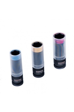 Набор головок ударных шестигранных для колесных дисков 17, 19, 21 мм, 1/2