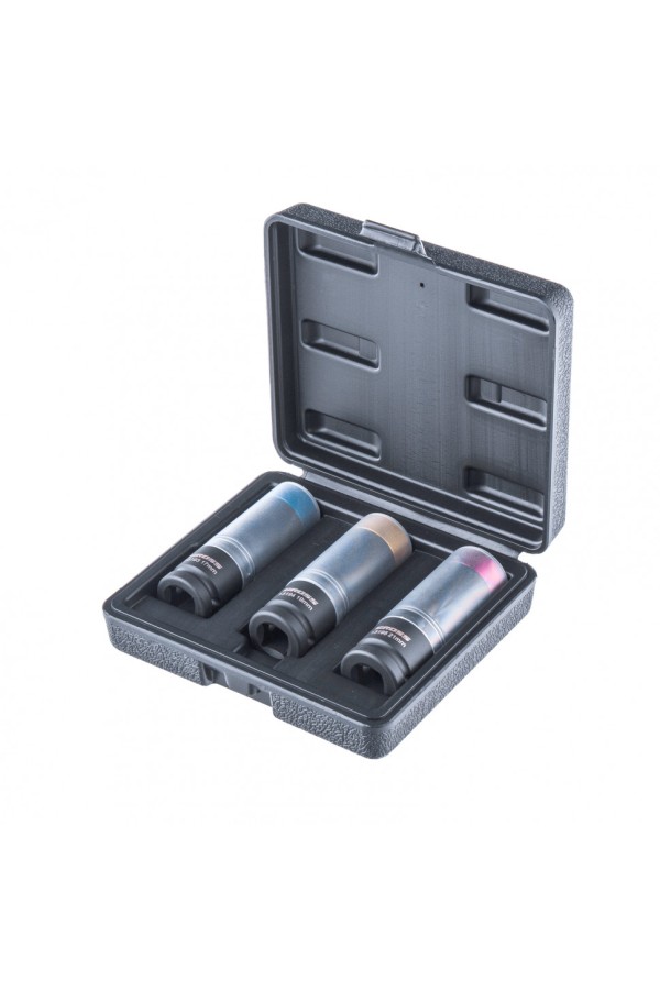 Набор головок ударных шестигранных для колесных дисков 17, 19, 21 мм, 1/2