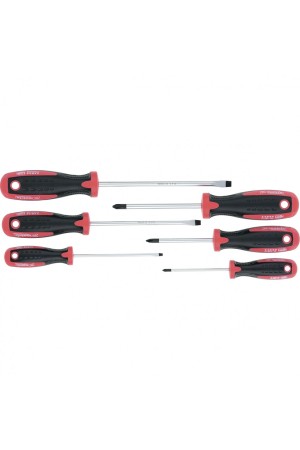 Набор отверток, сталь S2, двухкомпонентные рукоятки, 6 шт Matrix Professional