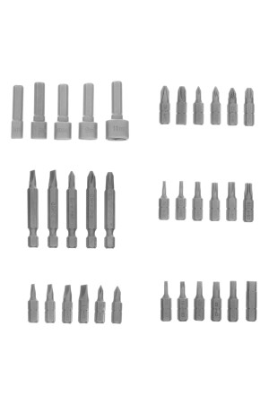 Отвертка реверсивная с набором бит и торцевыми головками, 35 шт, CrV Сибртех