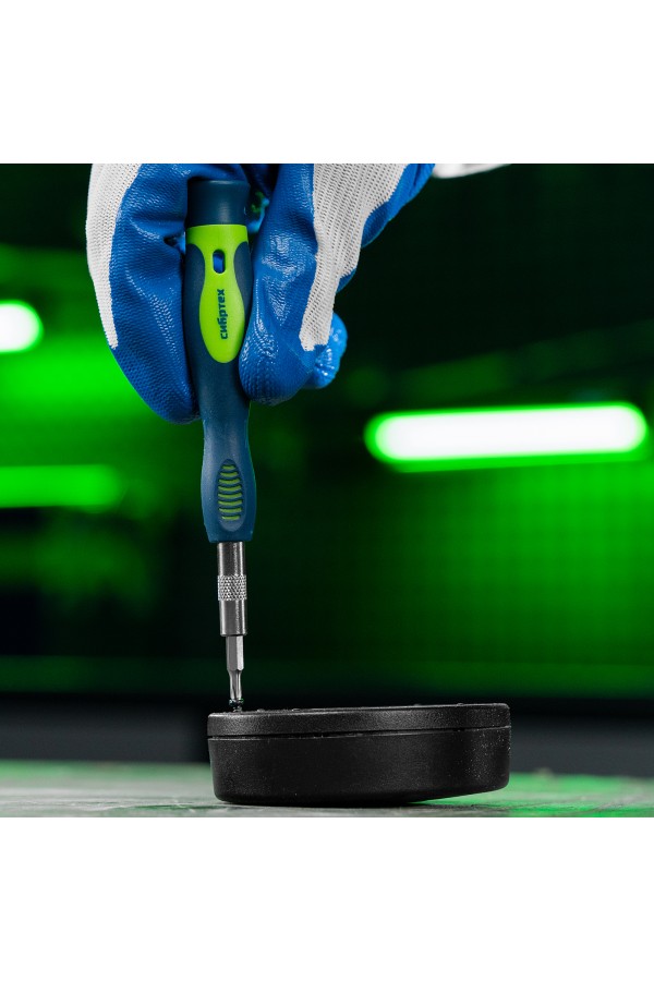 Отвертки реверсивные с набором бит и торцевыми головками, 41 шт, CrV Сибртех