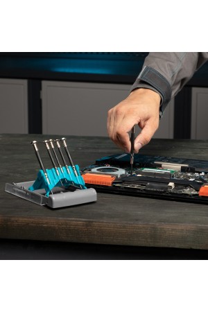 Набор отверток для точной механики, CrMo, металлические обрезиненные рукоятки, 6 шт, бокс трансформер Gross