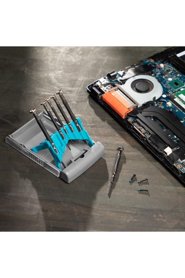 Набор отверток для точной механики, CrMo, металлические обрезиненные рукоятки, 6 шт, бокс трансформер Gross