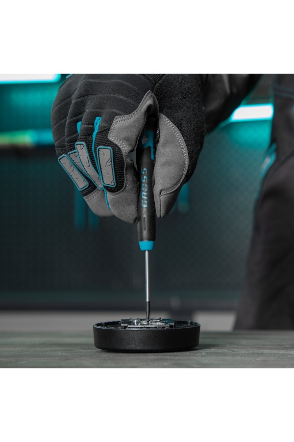 Набор отверток для точной механики, CrMo, двухкомпонентные рукоятки, 6 шт, пластиковый бокс Gross