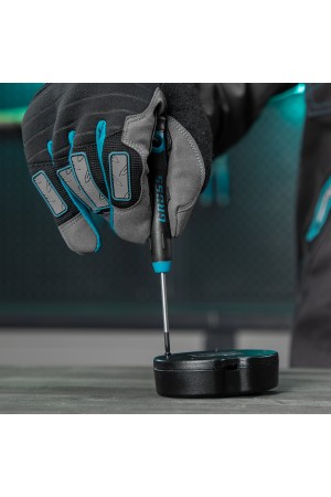 Набор отверток для точной механики, CrMo, двухкомпонентные рукоятки, 6 шт, пластиковый бокс Gross