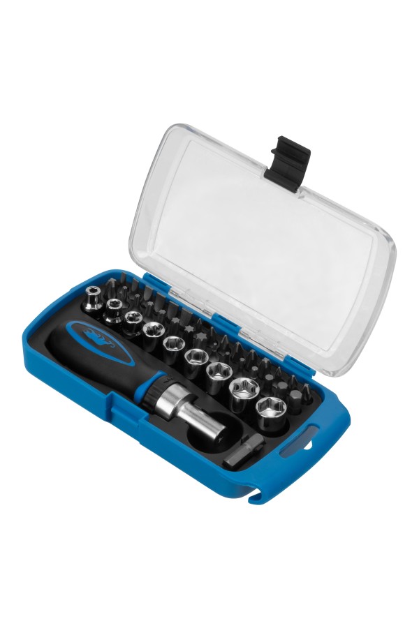 Отвертка реверсивная с набором бит и торцевыми головками, 41 шт Барс