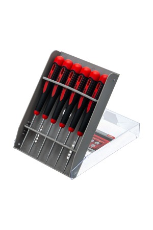 Набор отверток для точных работ Fusion, двухкомпонентная рукоятка, 6 шт, в пластиковом пенале Matrix