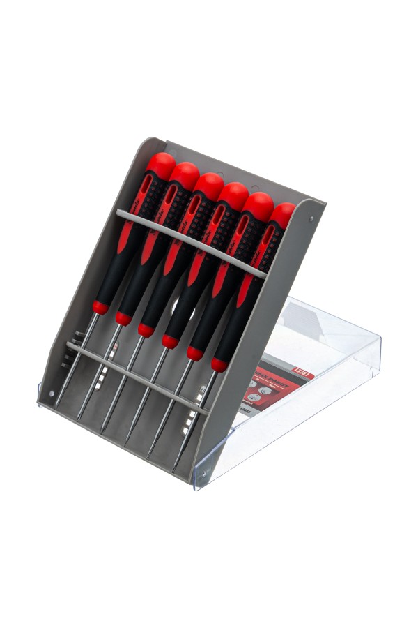 Набор отверток для точных работ Fusion, двухкомпонентная рукоятка, 6 шт, в пластиковом пенале Matrix