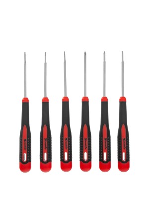 Набор отверток для точных работ Fusion, двухкомпонентная рукоятка, 6 шт, в пластиковом пенале Matrix