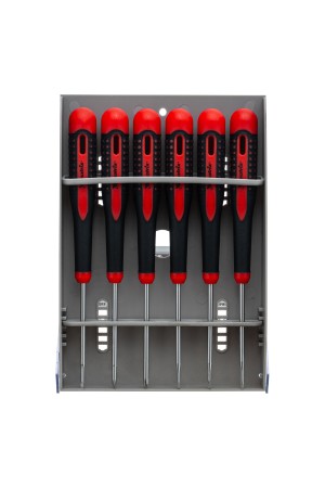 Набор отверток для точных работ Fusion, двухкомпонентная рукоятка, 6 шт, в пластиковом пенале Matrix