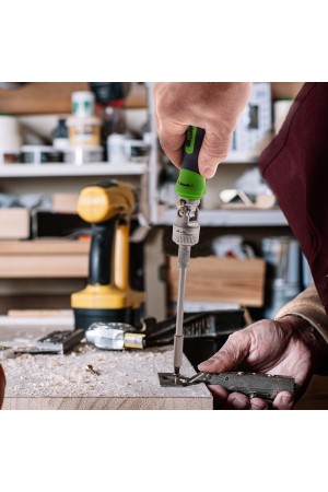 Отвертки реверсивные с набором бит, торцевых головок, 61 предмет, CrV Сибртех