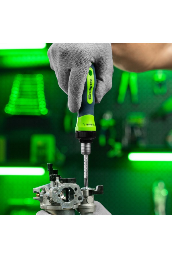 Отвертка реверсивная комбинированная PH2/SL6, CrV Сибртех