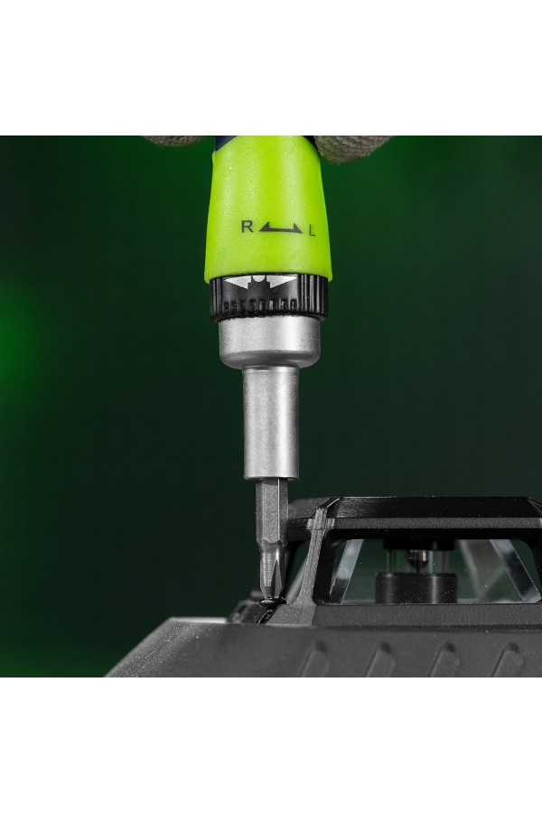 Отвертка реверсивная для точных работ с набором бит и торцевых головок, 32 предмета, CrV Сибртех