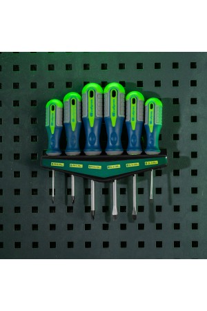 Набор отверток, CrV, трехкомпонентные рукоятки, 6 предметов Сибртех