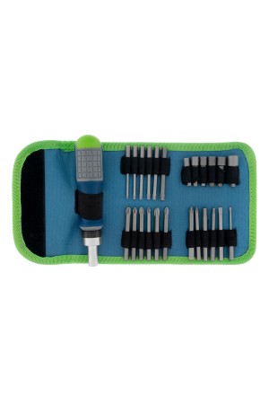 Отвертка реверсивная с набором бит и торцевых головок, 25 шт, CrV, чехол Сибртех