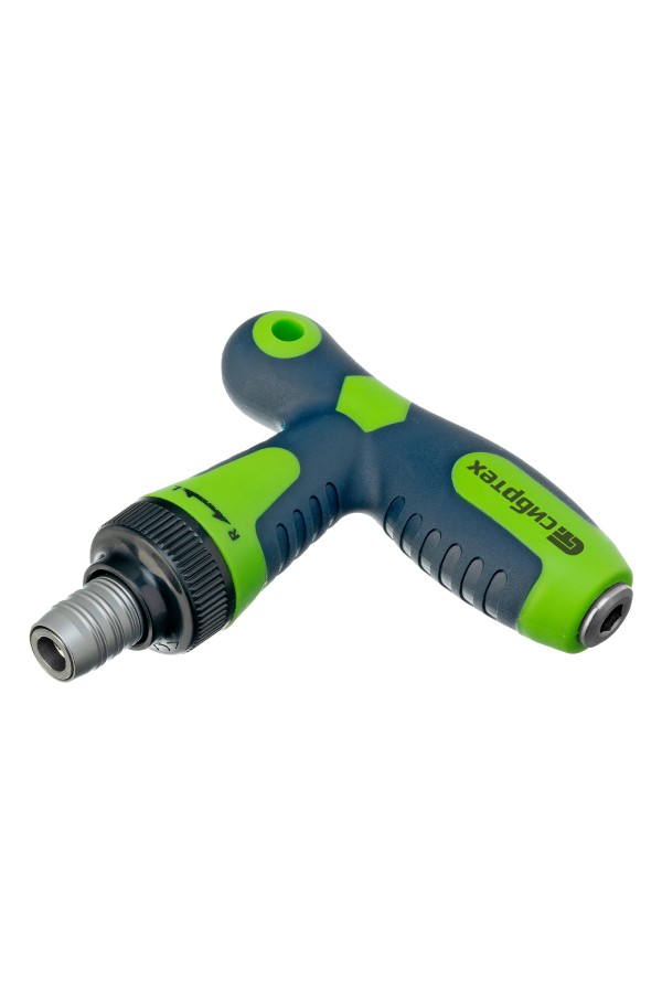 Отвертка Т-образная реверсивная с набором бит, торцевых головок, 33 предмета, CrV Сибртех