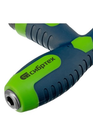 Отвертка Т-образная реверсивная с набором бит, торцевых головок, 33 предмета, CrV Сибртех