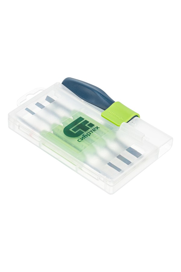 Отвертка со сменными двухсторонними насадками, 8 в 1, пластиковый кейс, CrV Сибртех