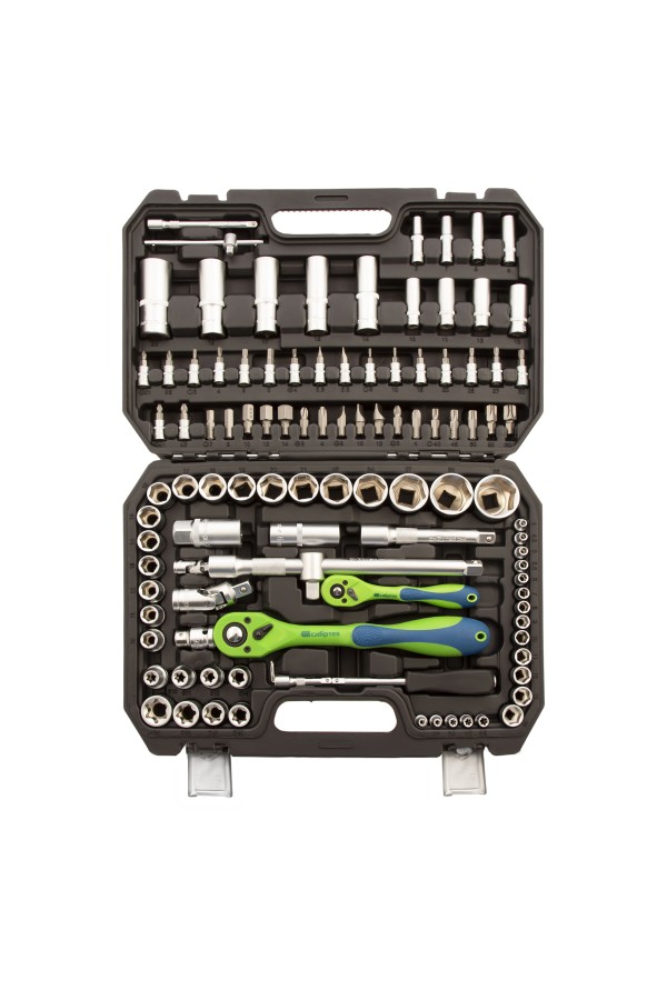 Набор инструментов 108 предметов, CrV, 1/2", 1/4" Сибртех