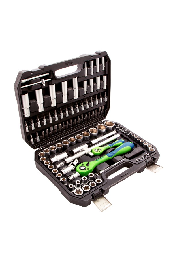 Набор инструментов 108 предметов, CrV, 1/2", 1/4" Сибртех