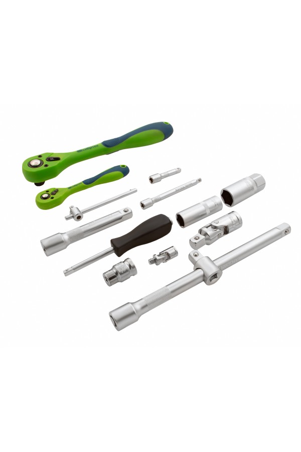 Набор инструментов 82 предмета, CrV, 1/2", 1/4" Сибртех