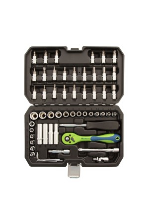 Набор инструментов 56 предметов, CrV, 1/4