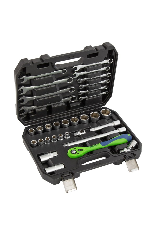 Набор инструментов 32 предмета, CrV, 1/2" Сибртех