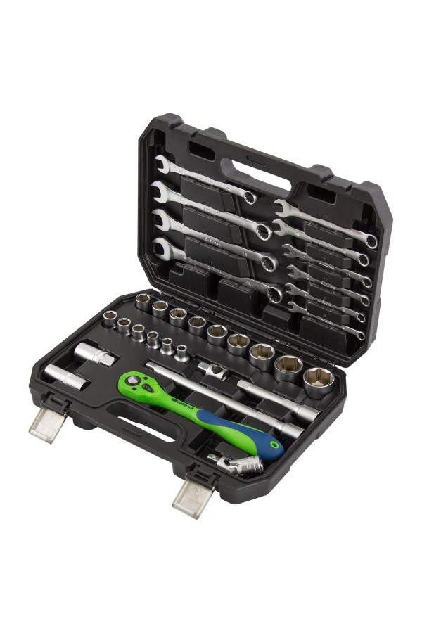 Набор инструментов 32 предмета, CrV, 1/2" Сибртех