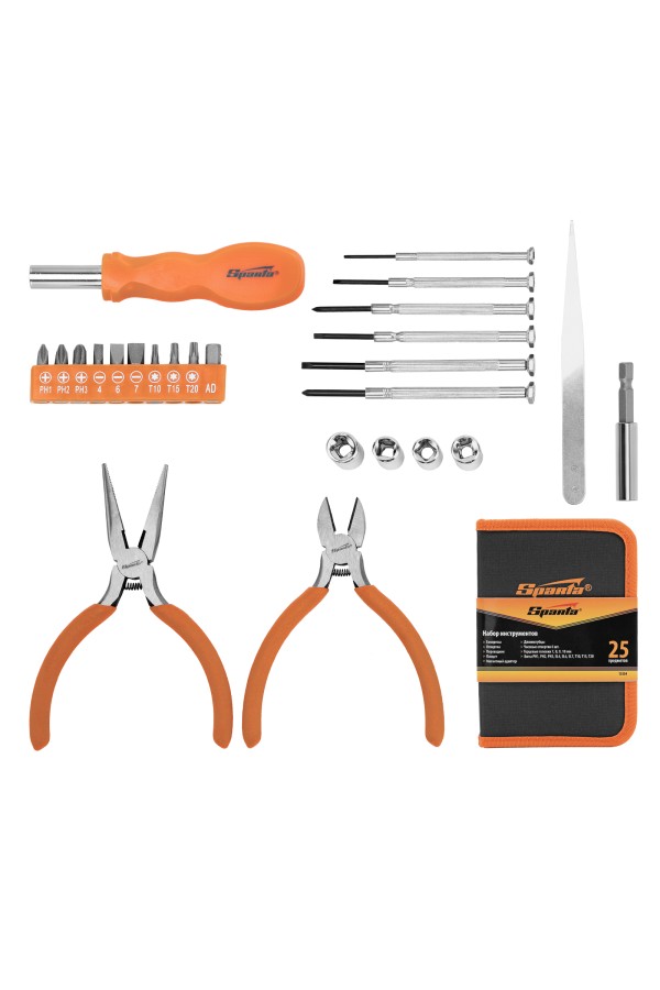 Набор инструментов бытовой, 25 предметов Sparta