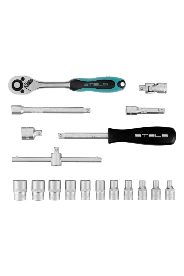 Набор торцевых головок с трещоткой, 1/4