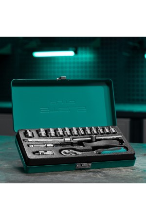 Набор торцевых головок с трещоткой, 1/4