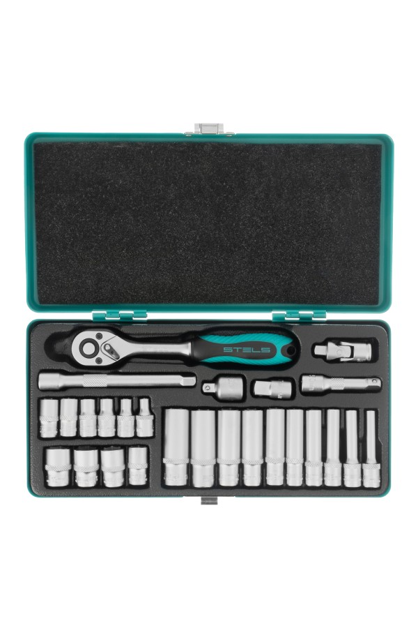 Набор торцевых головок с трещоткой, 1/4