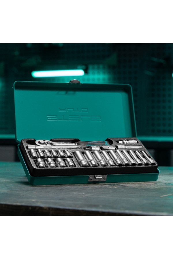 Набор торцевых головок с трещоткой, 1/4