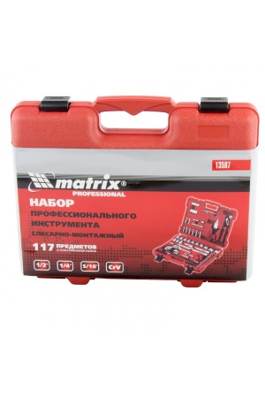 Набор слесарно-монтажный с квадратами 1/4, 1/2 и 5/16