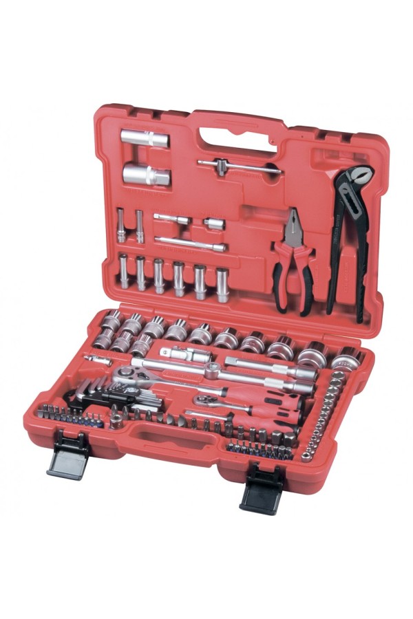 Набор слесарно-монтажный с квадратами 1/4, 1/2 и 5/16