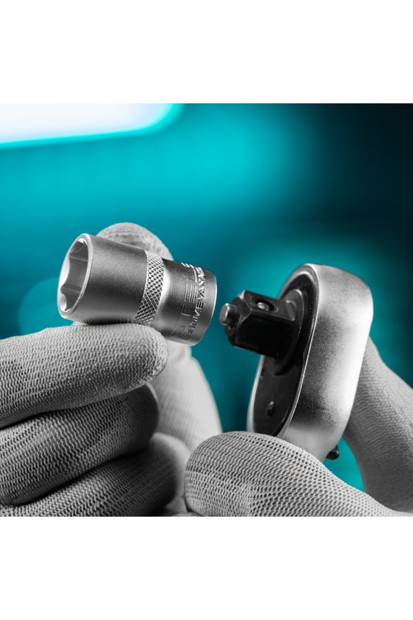 Набор торцевых головок, 1/2, шестигранные, CrV, 10 шт, 10-22 мм Stels