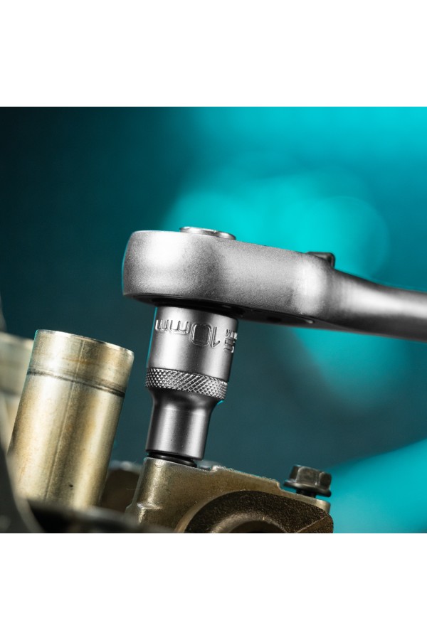 Набор торцевых головок, 1/2, шестигранные, CrV, 10 шт, 10-22 мм Stels