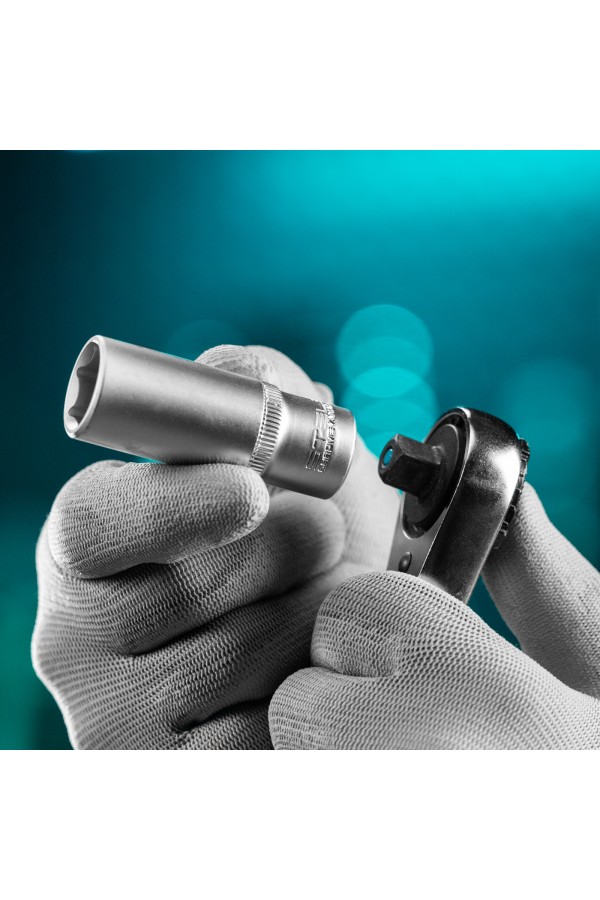 Набор удлиненных торцевых головок 3/8, шестигранные, CrV, 10 шт, 8-19 мм Stels