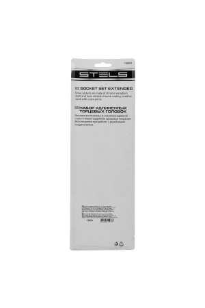 Набор удлиненных торцевых головок 3/8, шестигранные, CrV, 10 шт, 8-19 мм Stels
