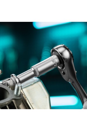 Набор удлиненных торцевых головок 3/8, шестигранные, CrV, 10 шт, 8-19 мм Stels