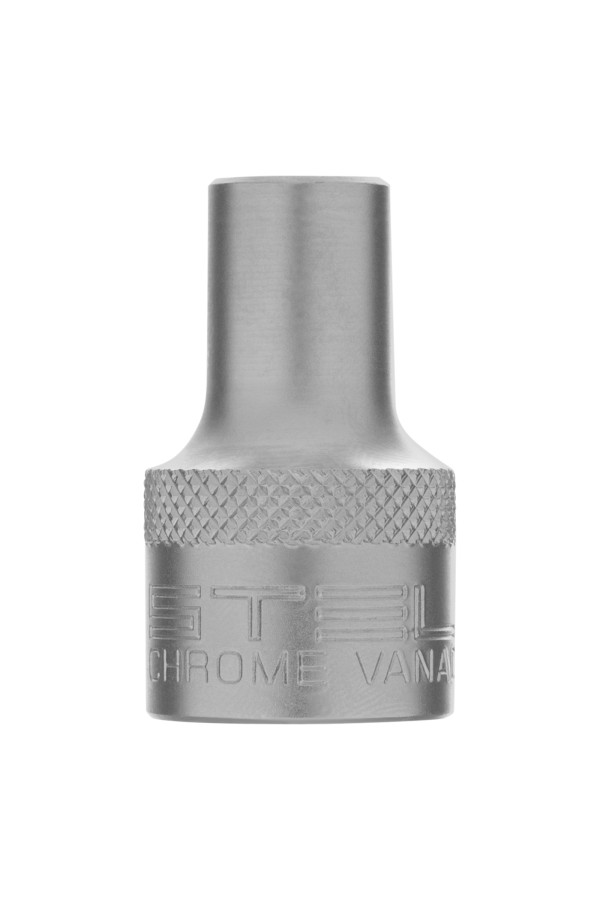 Головка торцевая, 8 мм, двенадцатигранная, CrV, под квадрат 1/2, хромированная Stels