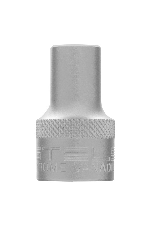 Головка торцевая, 9 мм, двенадцатигранная, CrV, под квадрат 1/2, хромированная Stels