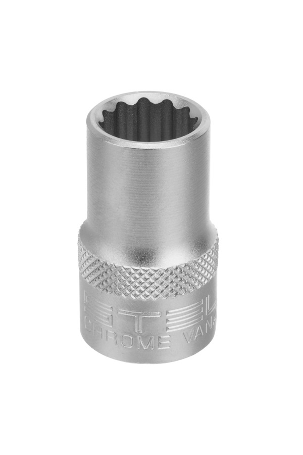 Головка торцевая, 13 мм, двенадцатигранная, CrV, под квадрат 1/2, хромированная Stels