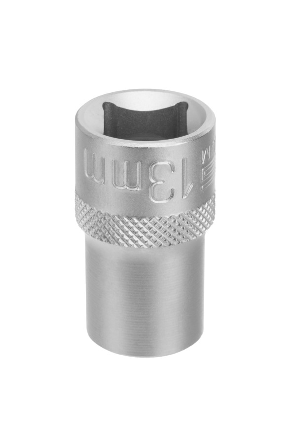 Головка торцевая, 13 мм, двенадцатигранная, CrV, под квадрат 1/2, хромированная Stels